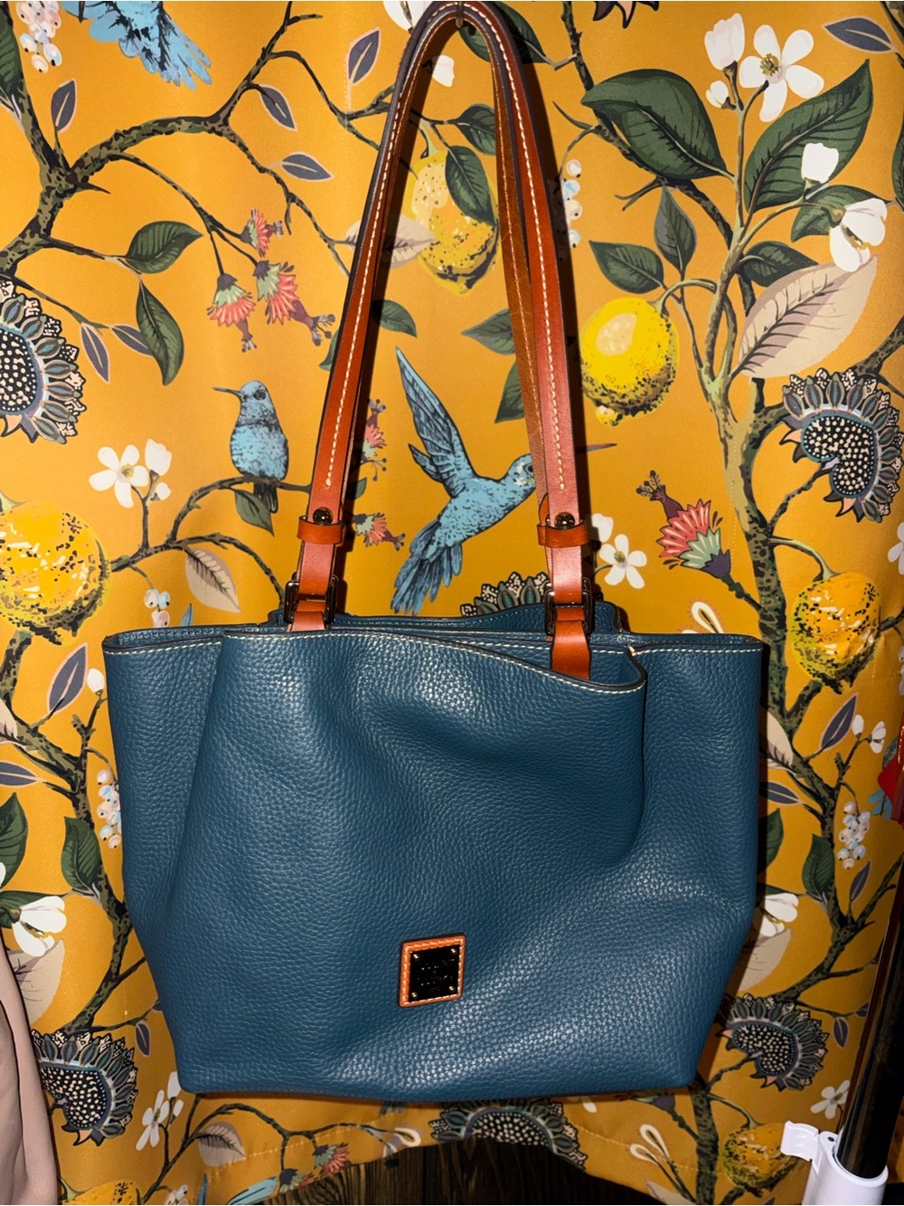 Dooney & Bourke Teal Small Flynn Leather Tote